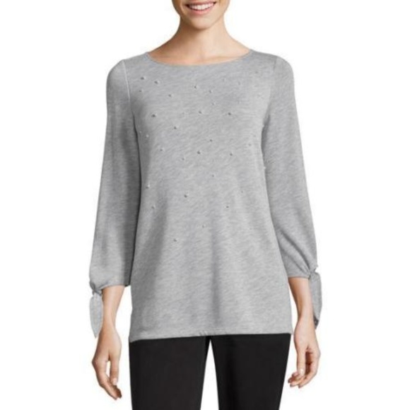 Liz Claiborne Sweaters - Liz Claiborne 3/4 Tie Sleeve Sweatshirt